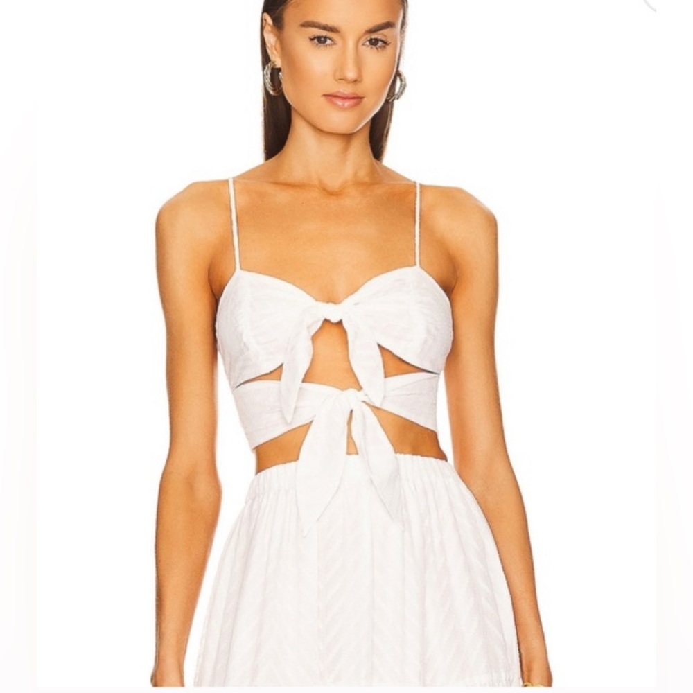 MICHAEL COSTELLO x REVOLVE Tie Front Top - S